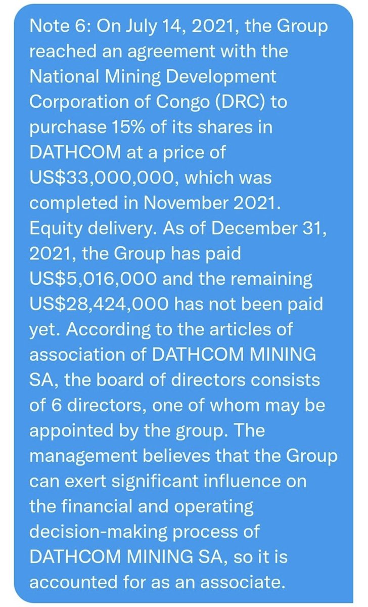 emil_jens's tweet photo. So I did a little digging and DD on this purported #shorts #journo #AFR #trolls for my own record

with regard to #Zijin #RDC #Cominière #Datcom tenants and $AVZ 

1. DATCOM p80 or PDF 218 (see screenshot) only paid a deposit $5m, 28m remaining    ./

https://t.co/GIfpPniI5L https://t.co/tfW53wvtdX