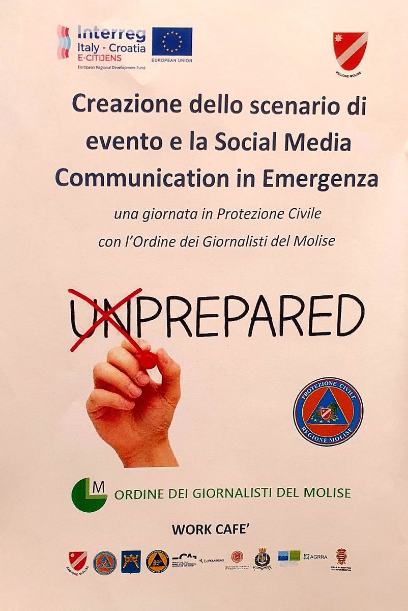 ecitijens's tweet photo. 🚨 UPDATES 🚨
📌3-6 May 2022 👉 𝐖𝐨𝐫𝐤 𝗖𝗮𝗳𝗲́𝘀 in Molise for professional #accessibility certifiers
#Interregproject #awarenessraising #citizens #activesensors #edss #cooperation 
@ProtCivMolise
@ProtezioneV
@snjezanaknezic
@ElenaCasalini3
@adriaticionian1 https://t.co/js05OUZVv2