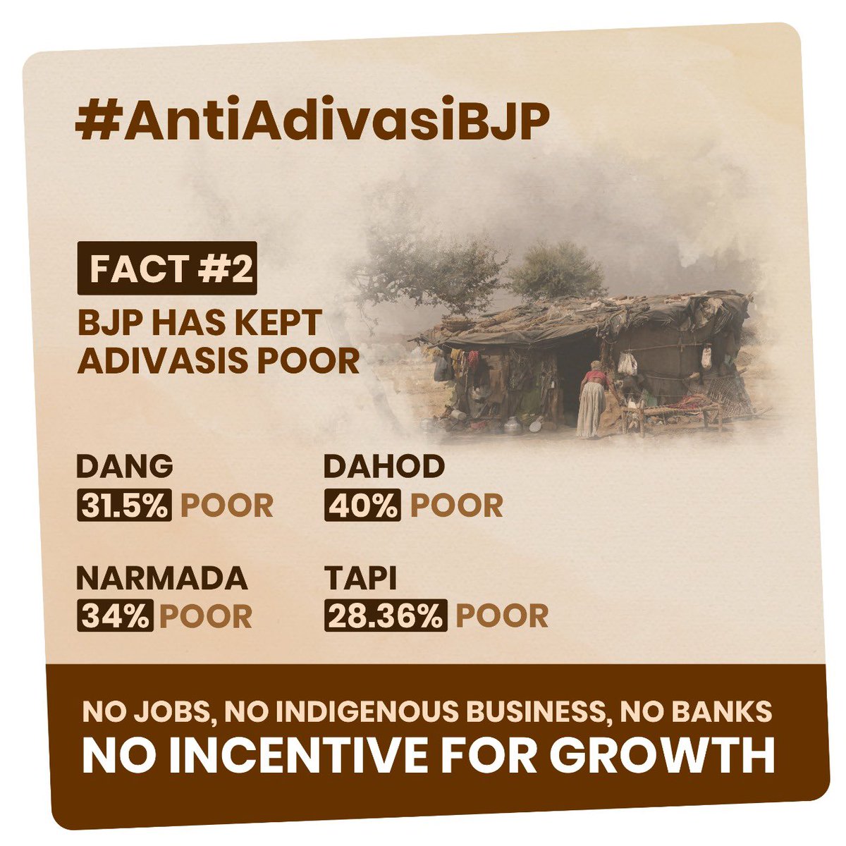 poojan_buch's tweet photo. Majority of the tribal population in Gujarat has been deprived of basic facilities, the illusory chariot called "development" never reaching them. Whether it is a matter of education or health, all the tribals in Gujarat are getting is injustice.
#AntiAdivasiBJP
@shaktisinhgohil https://t.co/0ZsZyTpp6K