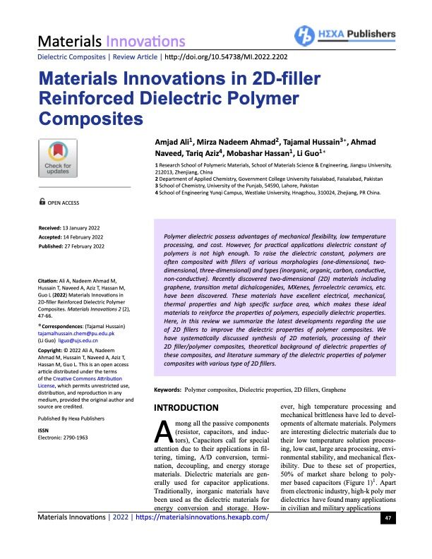 Article was result of collaboration between Jiangsu University (China), Westlake University (China), University of the Punjab (Pakistan), and GC Faislaabd (Pakistan). nadeem ahmad mirza Tajamal Hussain Amjad Ali
Click the link to read the full article,
lnkd.in/dWVSPjm2