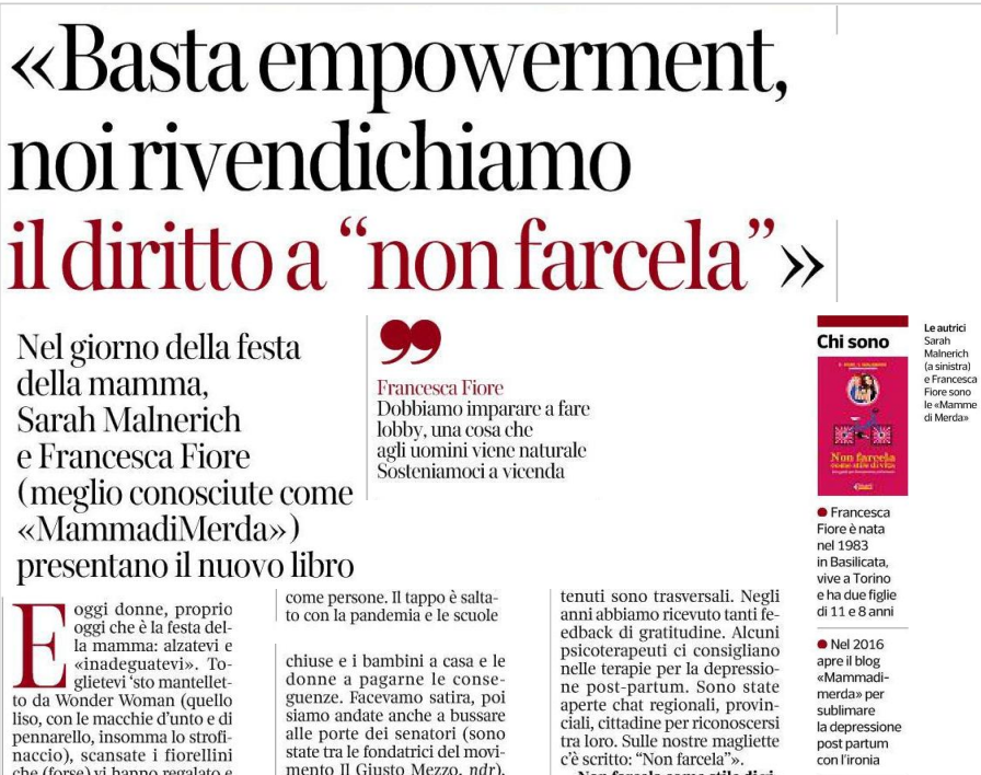 feltrinellied's tweet photo. "Rivendichiamo il diritto a #nonfarcela" #NonFarcelaComeStileDiVita di #MammadiMerda su @CorriereTorino https://t.co/4Y97mFeQjb