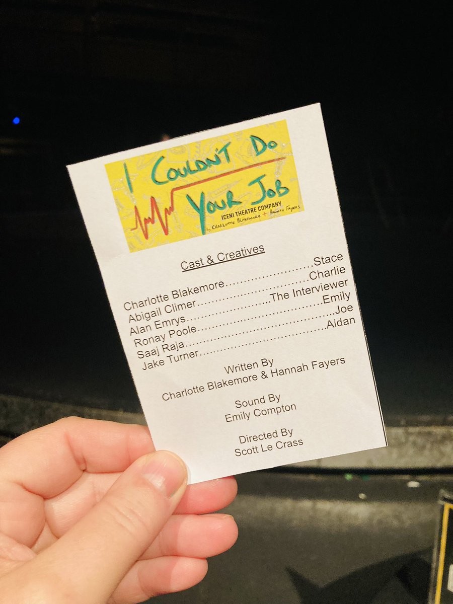 A HUGE thank you to our amazing creatives for bringing this show to life 👏🚑🎭