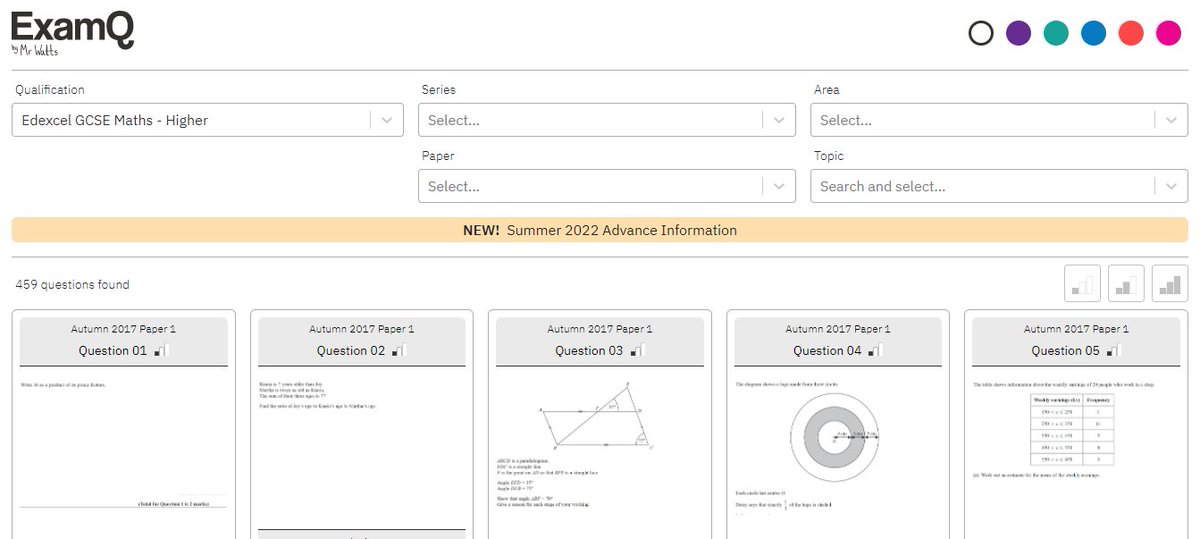 examq.co.uk is a new free website where you can find exam questions that match each of the topics listed in the Advance Information. Covers GCSE, AS and A level. Beautiful layout and user-friendly. Anyone know if the creator is on Twitter?

#mathschat #teammaths