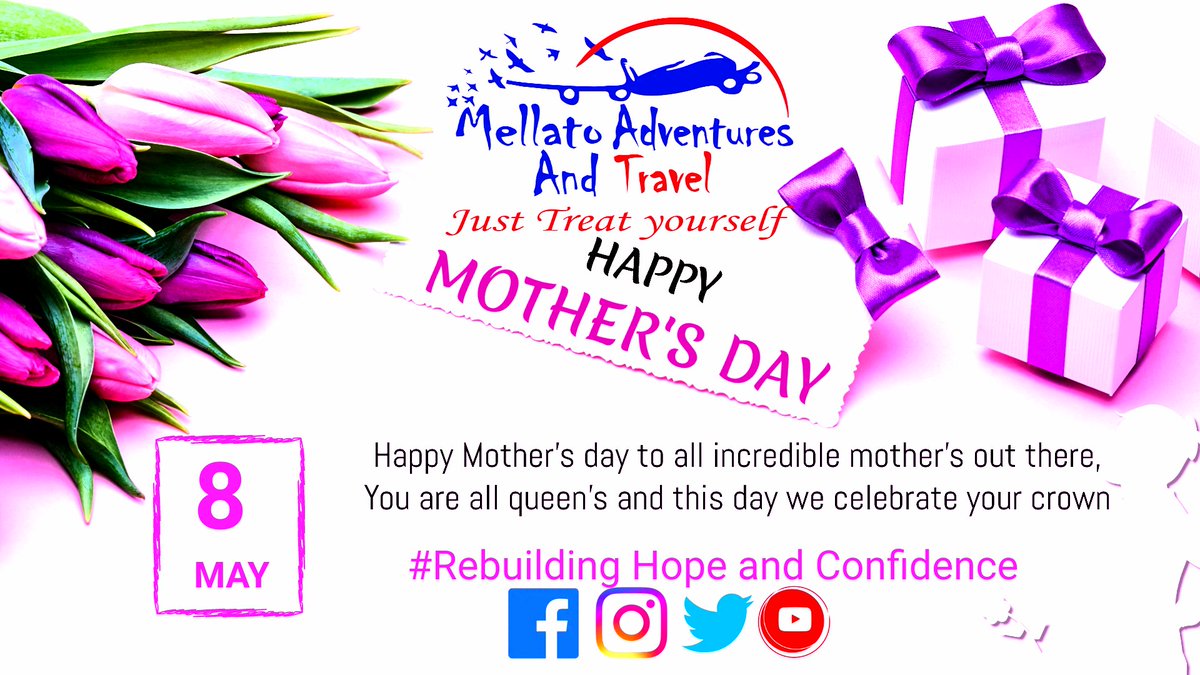 MellatoA's tweet photo. Happy mother's day to incredible mothers out there. You are all Queens and this day we celebrate your crown.

#travelwithMellato #happymothersday https://t.co/3x15LbJAa2