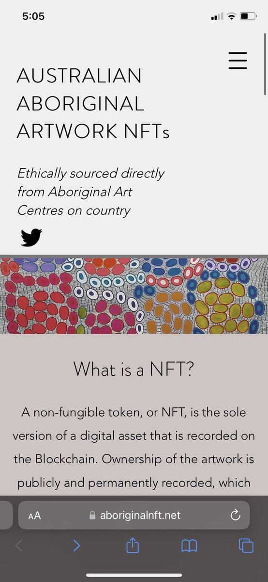 aboriginal_nft's tweet photo. Excited to launch Australian Aboriginal Artwork NFT website!! #nft #nftart #NFTCommunity #nftcollector 

https://t.co/5is3AQhl6k https://t.co/4yAyoM2KHG