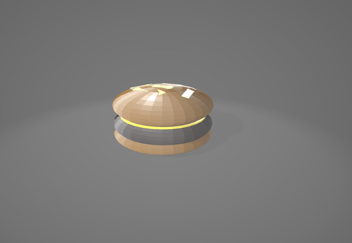 Attaken1's tweet photo. One of my favorite foods, a cheeseburger hat for your   #Roblox character. Please make me a #UGC #UGCcreator. I used #Blender3d. 😃😃😃 https://t.co/wLGBywzva3