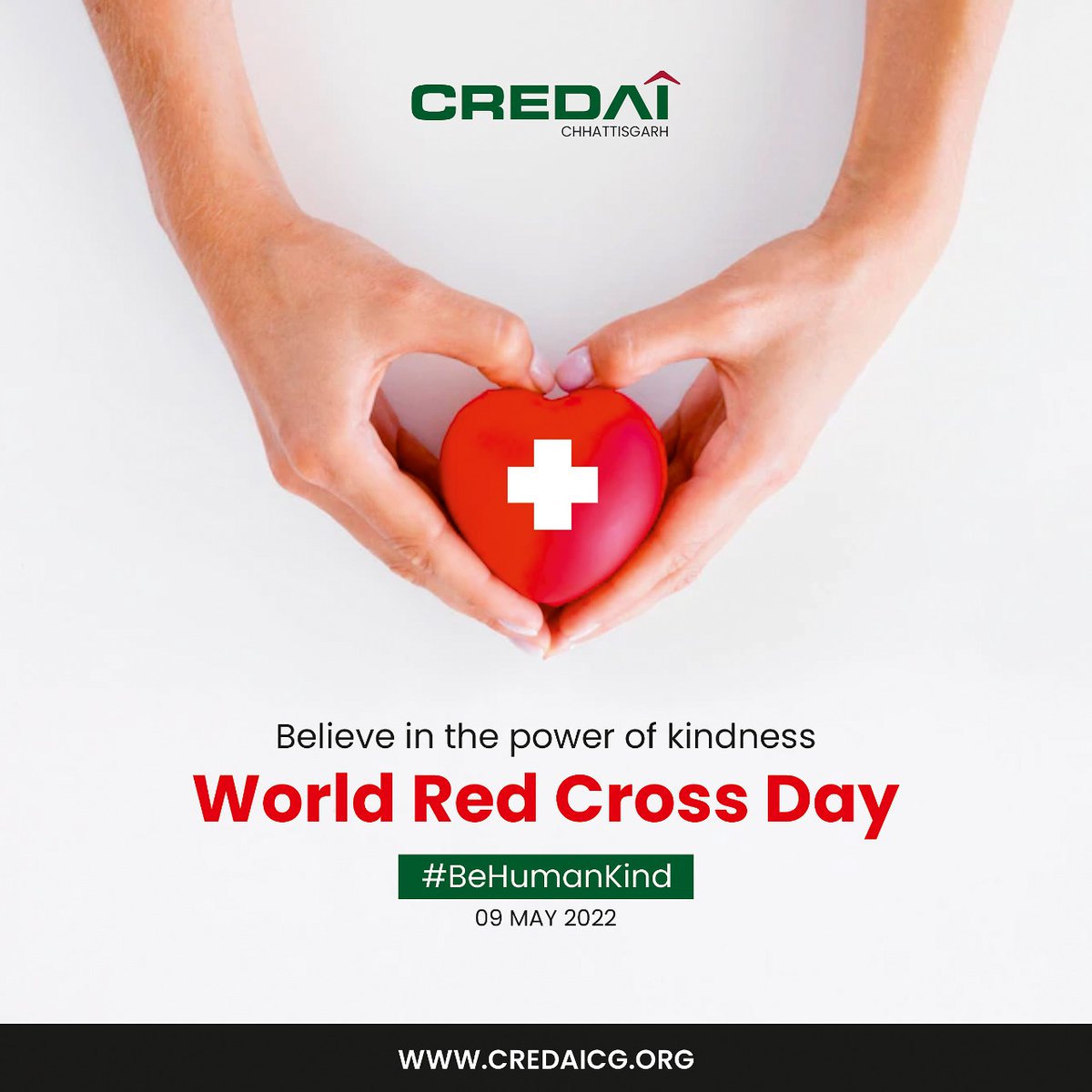 CredaiC's tweet photo. On the occasion of World Red Cross Day, let us join hands to make everyone in this world healthier and happier.

Happy World Red Cross Day!!!

#WorldRedCrossDay #WorldRedCrossDay2022 #RedCrossDay #RedCrossDay2022 #HappyWorldRedCrossDay #Health #BeHumanKind #Credai #Raipur https://t.co/F8QDv8k3u5