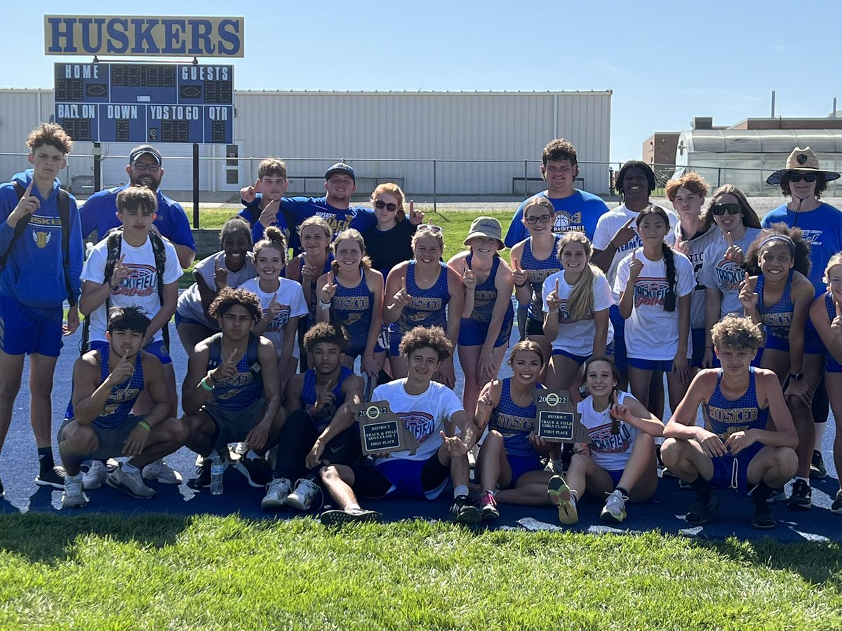 So proud of these kids today! Girls and Boys Class 2 District 7 Champions!! #onwardhuskers