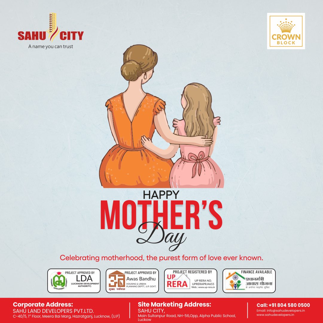 Sldgrouplko's tweet photo. Every time a child is born so is a mother, forming an external bond!
This mother’s day thank her for loving, mentoring, and sacrificing everything for you!

#SahuCity #CrownBlock #happymothersday #happymothersday2022 #mothersday #motherslove #mothersdayspecial https://t.co/9ceq2HjDbi