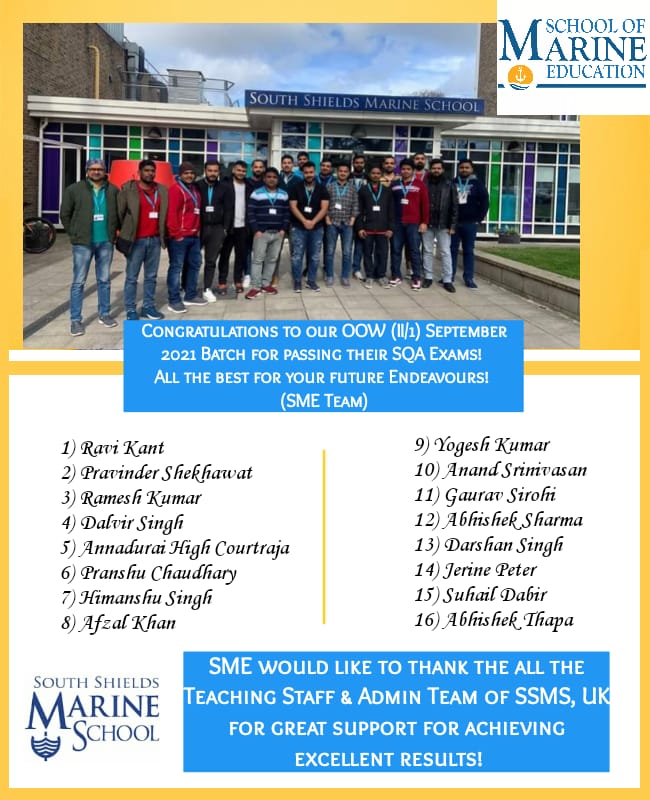 school_marine's tweet photo. Congratulations to our OOW September 2021 Batch for passing their SQA March 2022 Diet Exams!! https://t.co/qrG5tUnVUW