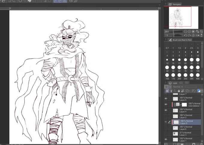 working on a proper reference sheet for one of my dnd characters. this is a rare occurrence usually i just let them float around as sketches 