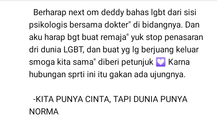 Partono_ADjem's tweet photo. Dpt komen yg bagus soal podcast close the door. Ini justru bukan dr kaum agamis, tp dr korban.
Closingnya keren:
"Kita punya cinta, tapi dunia punya norma" https://t.co/pIG6I2NbgA