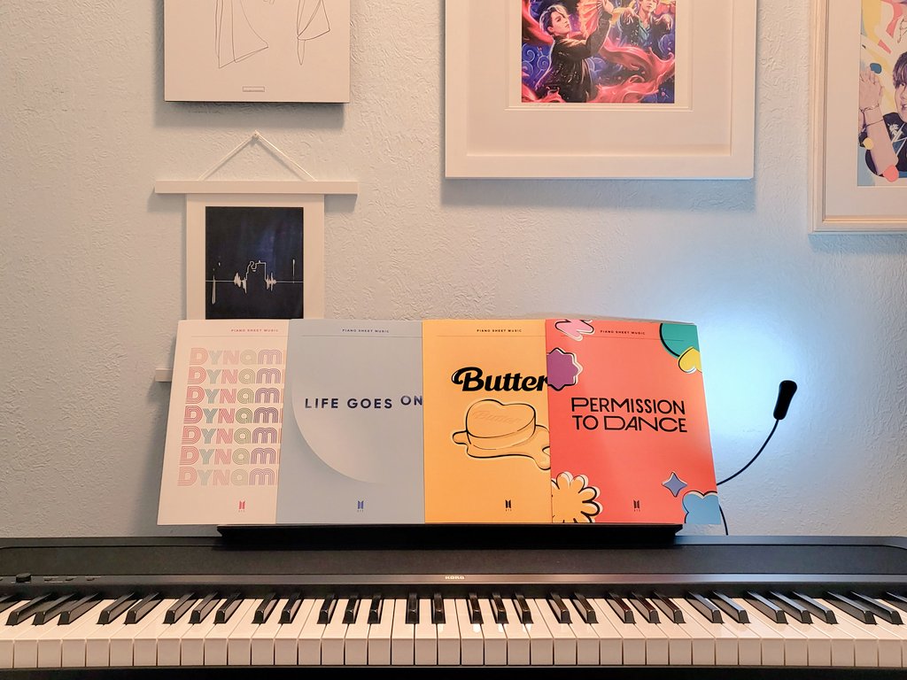 armymomsf's tweet photo. My @BTS_twt sheet music arrived today! Can't wait to start playing!!💜 https://t.co/8q3l7eYvQ7