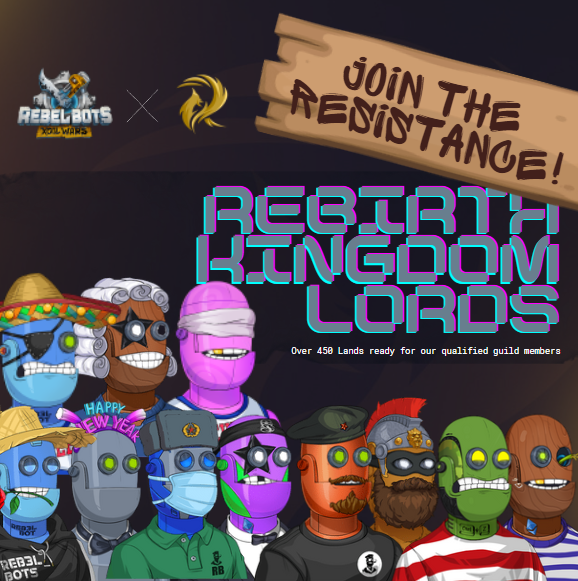 rebirthmeta's tweet photo. Kingdom Lords Ready.
Battle Bots here we go!

Rebirth Meta Guild has joined the Resistance!
LFG!!

@REBEL_BOTS x @rebirthmeta 

Which Kingdom Lord you like best? https://t.co/YO48Ablt0H