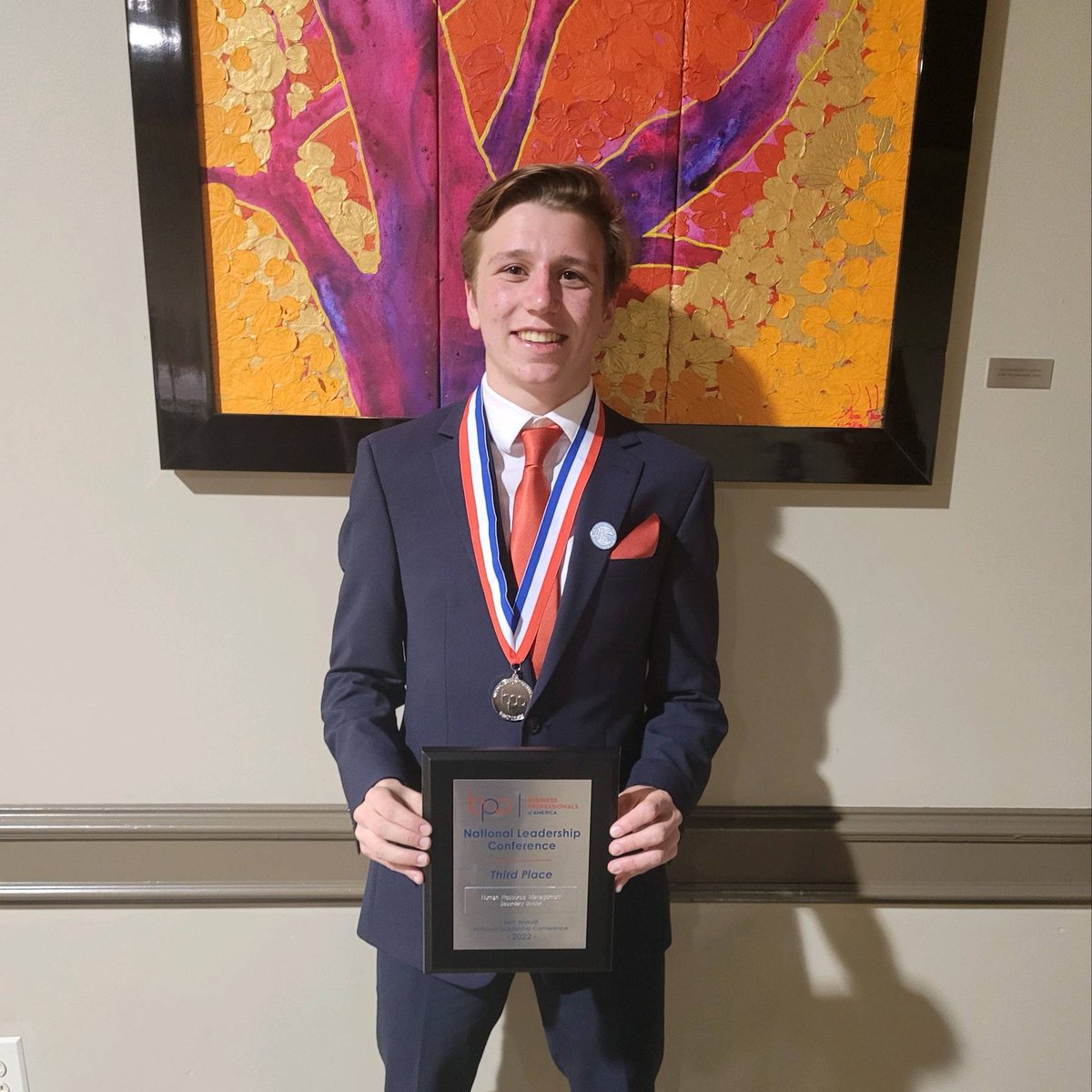 WMBPA's tweet photo. Congratulations Jonah Hamberger!! Jonah received 3rd Place at Nationals in Human Resource Management!!
#mnbpa #bpanlc #bpaallday https://t.co/AcMOo0ukTl
