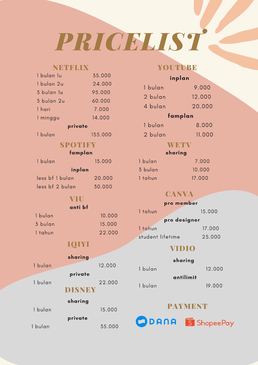 esyaaaaaaaaaaa's tweet photo. •PROMO•
NETFLIX
1 hari 3k
1 minggu 10k
private
1 bulan 152k https://t.co/OObLaZMxq4