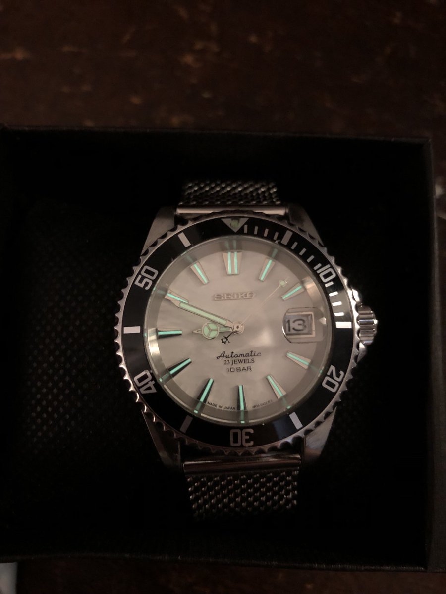 AikenWatch's tweet photo. #seiko custom #lume #10bar #automatic #aikenwatch https://t.co/lP5pQa9tMx