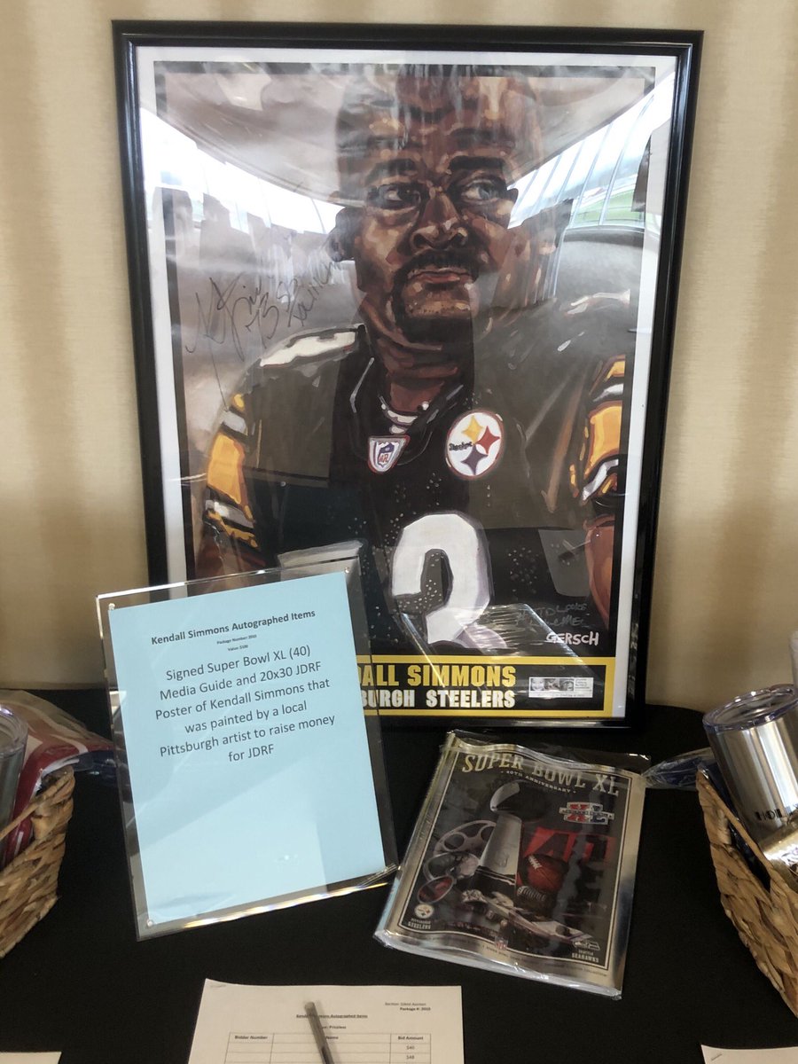 LifewithLinnie's tweet photo. @bigk73 thanks to not only a amazing athlete, but a giving heart! Kendall Simmons artwork and autographed media guide, brought many funds to finding a cure for T1D! Thanks friend! #JDRFDerbyDay #T1D #JDRFAdvocacy https://t.co/DLMb5FZC76