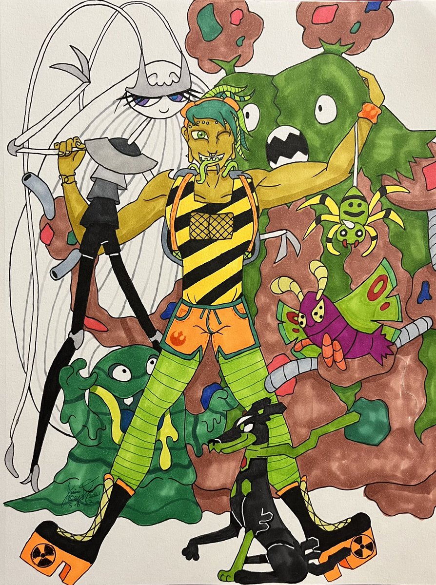 Kandy2021's tweet photo. Trainer Oxford Junko wants to battle! #Pokemon #PokemonGO #monsterhigh #oxjunko #megabeast #cartoon #art #traditionalart #drawing #alcoholmarkers #ohuhu #copic #prismacolor https://t.co/4avYzUbTKG