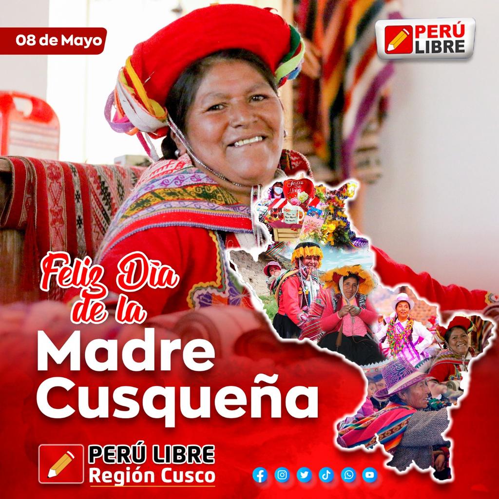 RegionCuscoPL's tweet photo. @RegionCuscoPL, rinde homenaje a las madres Peruanas y Cusqueñas, que con valentía y lucha sacan adelante a sus familias.

❤️ Sumaq kusi p'unchay qosqo mamitakunapaq
08May2022
@VLADIMIR_CERRON
@PERU_LIBRE1
@GuidoBellidoU https://t.co/BjP6hTx3pG