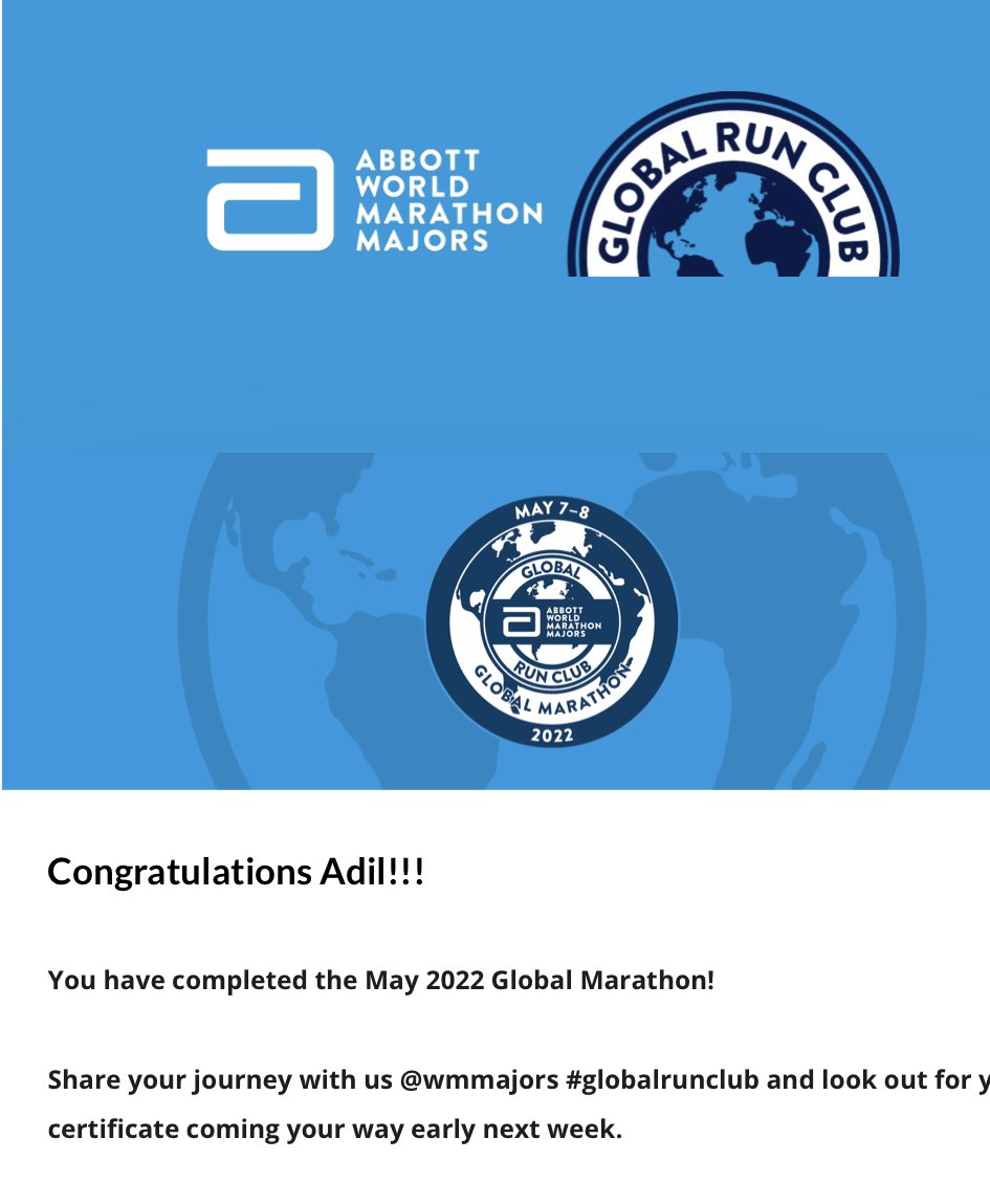 adilnargolwala's tweet photo. Ran the Abbott world major global marathon with my good friend @kaulbipin to beat the heat started at 1 am & easy chatty run @WMMajors #globalrun #marathon #running #fitness #healthy https://t.co/MgboB4hdoH