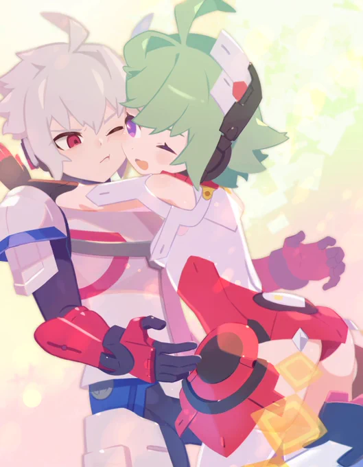 再掲/アキュラくんとロロちゃん #ガンヴォルトアート 