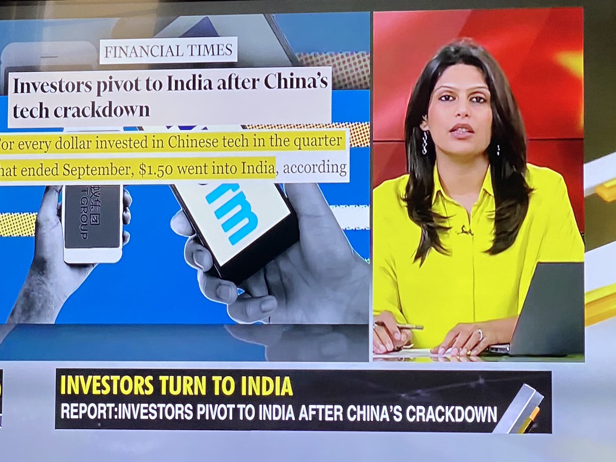 kaegie's tweet photo. Investors are turning to India. There has been 287% increase in the deals coming to India citing massive growth, that is leaving china behind by more than 50%. This is real data, and not speculative anymore. #business #indiasector (courtesy - WION) https://t.co/0MucGvEkZg
