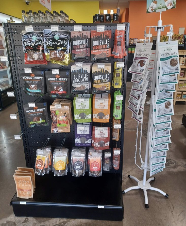 #Vegas’s only #Vegan Market and the number one spot for Vegan #Jerky in the whole valley!That is right we have <a href="/louveganjerky/">Louisville Vegan Jerky Co</a> ,<a href="/mushroomjerky/">Pan's Mushroom Jerky</a> ,<a href="/PrimalKitchenCo/">Primal Kitchen</a> , <a href="/UnisoyJerky/">Unisoy Plant Based Jerky</a> , munchroom ,<a href="/NOBLEjerky/">NOBLE Jerky</a>,Itsjerkyyall, <a href="/ButlerFoods/">Butler Foods</a>,allvegetarianinc and honorable mentions not in stock