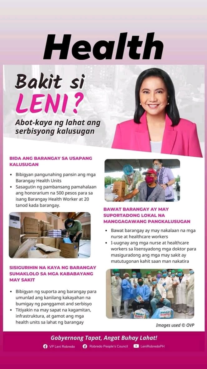 Si VP Leni Robredo ang Karapat Dapat na Maging Pangulo ng Republika ng Pilipinas Maasahan #TeamLeniKiko2022 #SaGobyernongTapatAngatBuhayLahat