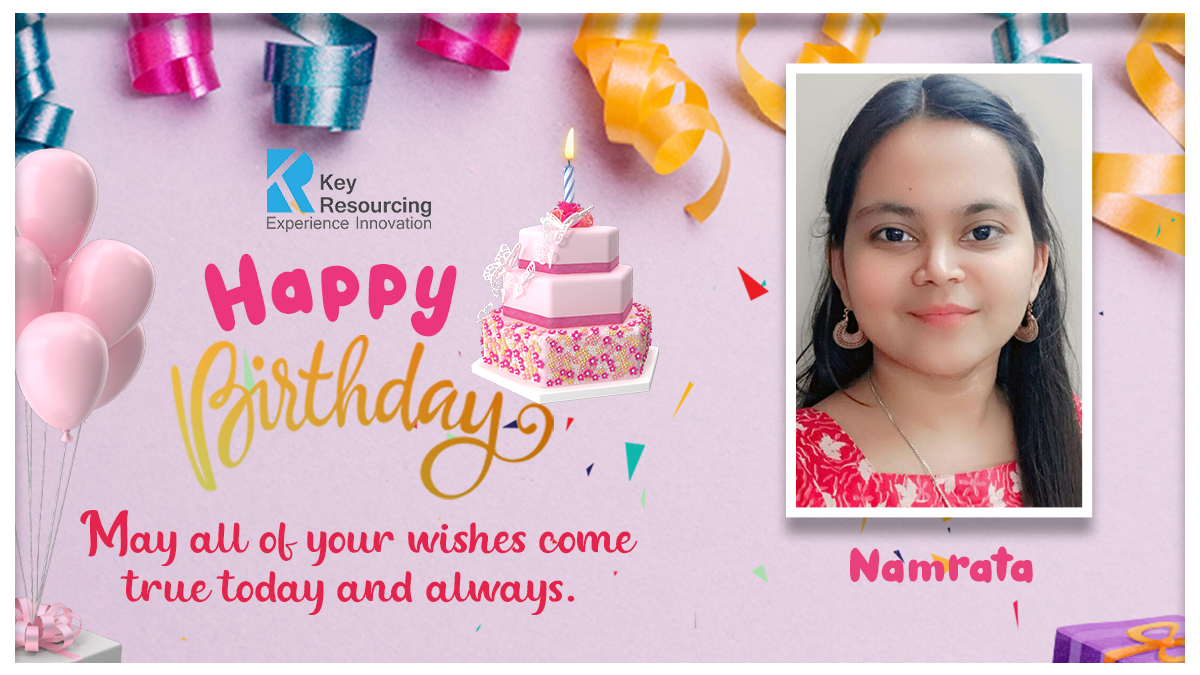 keyresourcing's tweet photo. May your special day be the start of a year filled with good luck, good health and much happiness Happy Birthday Namrata! #birthdaywishes #happybirthday #staffappreciation #recruitment #HR #cvformatting #telephonesourcing #headhunting #NameGeneration #RPO #LifeatKR #keyresourcing https://t.co/fURBkwJmfv
