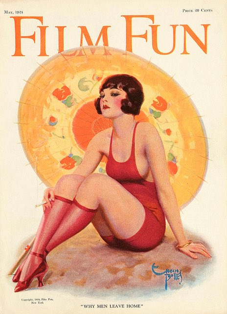 ForeverLouiseB1's tweet photo. Film Fun, May 1924. Cover art by Enoch Bolles. https://t.co/kBWfJfH6P7