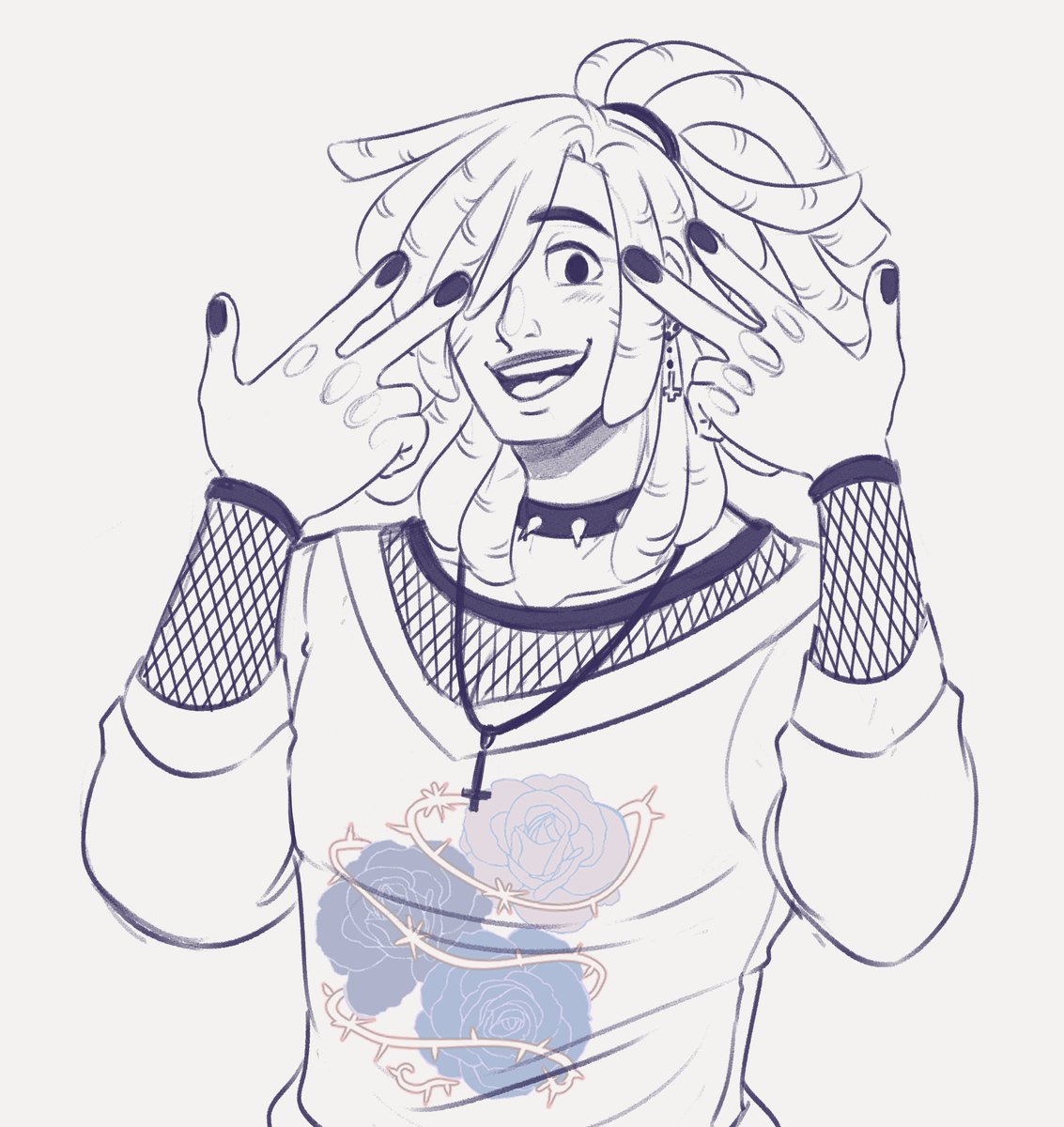FresaDoodles's tweet photo. I love this goth boi! 🥺���� I'm definitely going to color this sketch~
#SunnyDayJackFanart #SDJShaun #SunnyDayJack https://t.co/GD0T3vtFXM