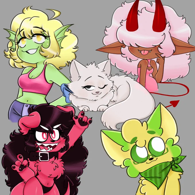 been in an art rut, so i drew some frens :) 
