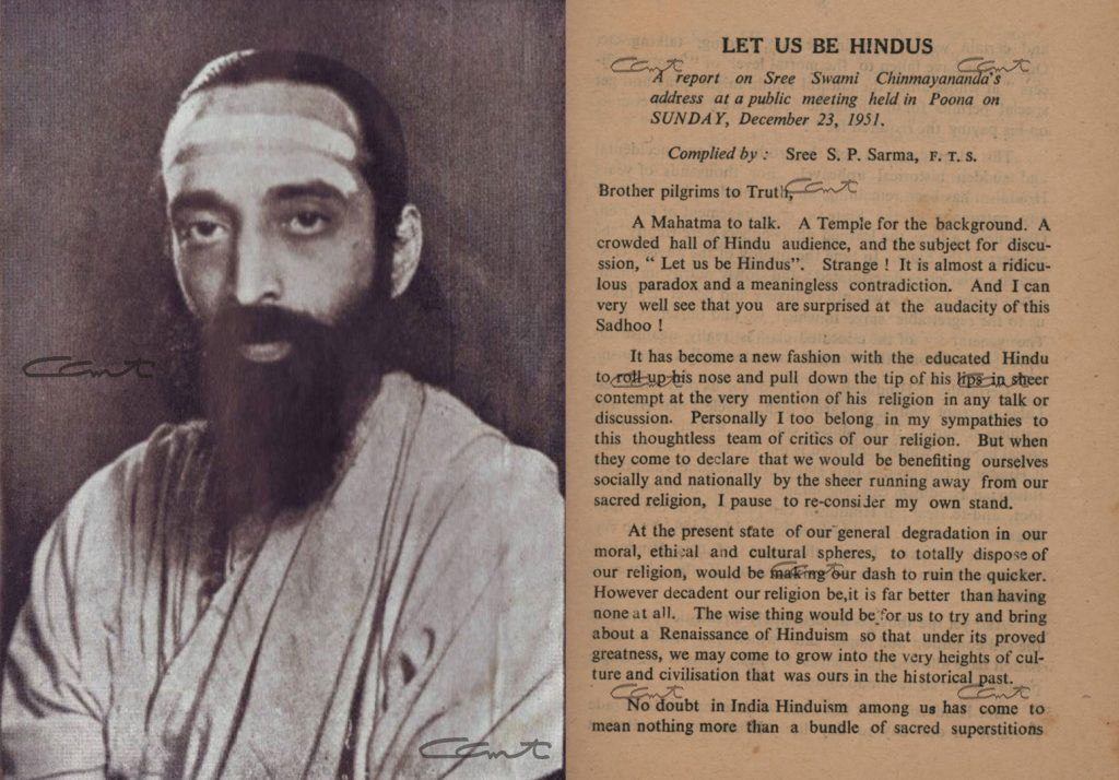 “Let us convert Hindus to Hinduism, than everything will be all right”.Our Punyabhumi has given so many Mahatma’s, but only an undeserved is bestowed with that title, travesty!The story of  #SwamiChinmayananda - An Atheist Journalist Turned Sanyasi & One of the founders of VHP.