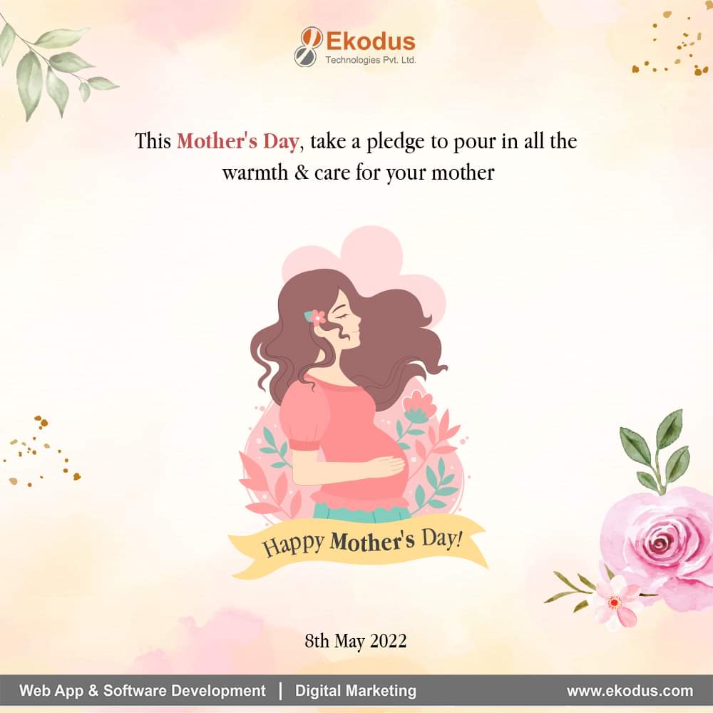 Your mother is your source of origin. 

Bring her all the happiness you can in the world.
.
.
.

#EkodusTechnologiesPvtLtd #MothersDay2022 #MothersDay #motherlycare #happiness #MothersDayGreetings