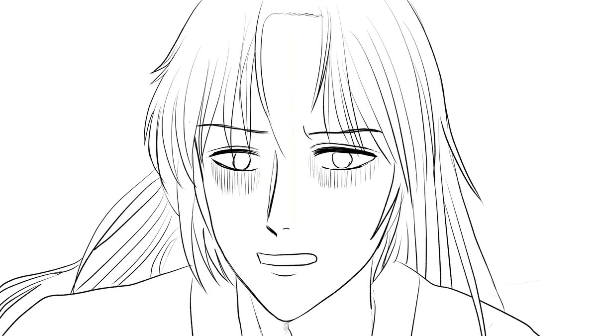昔話牡丹灯籠ペン入れ、イラレ素材枚絵に描いたものをイラレで描き直し途中💦 