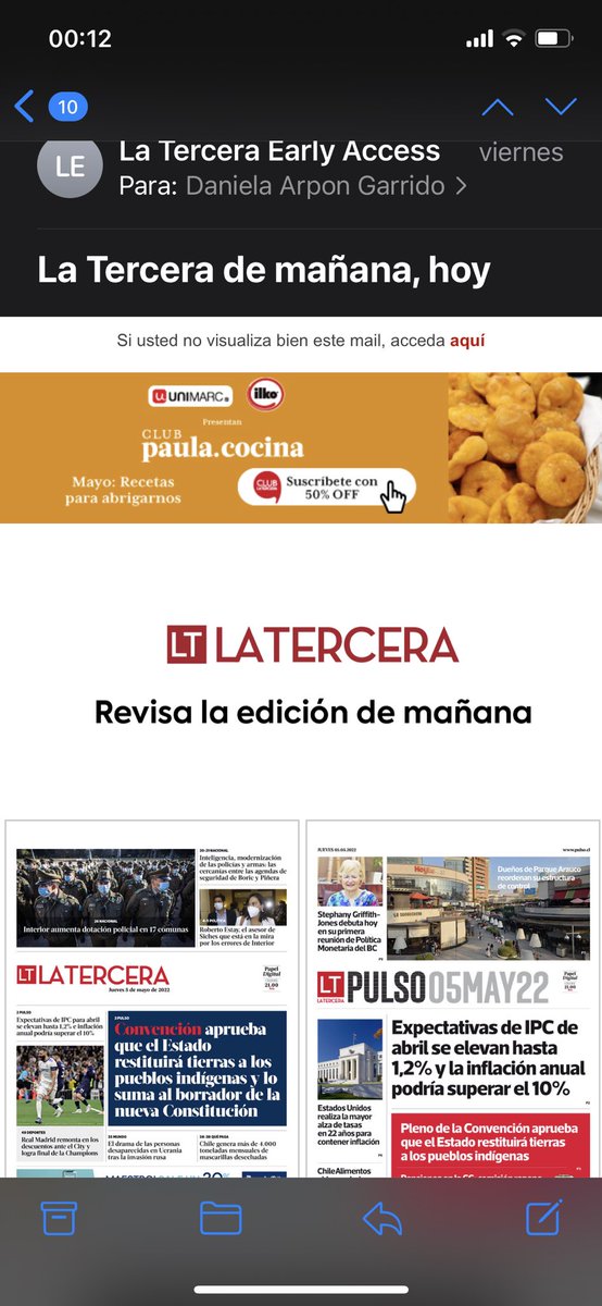darpon_A's tweet photo. @latercera Aca la que me mandaron el viernes, sigue siendo la del 05/05! https://t.co/C7QqDVNh2X