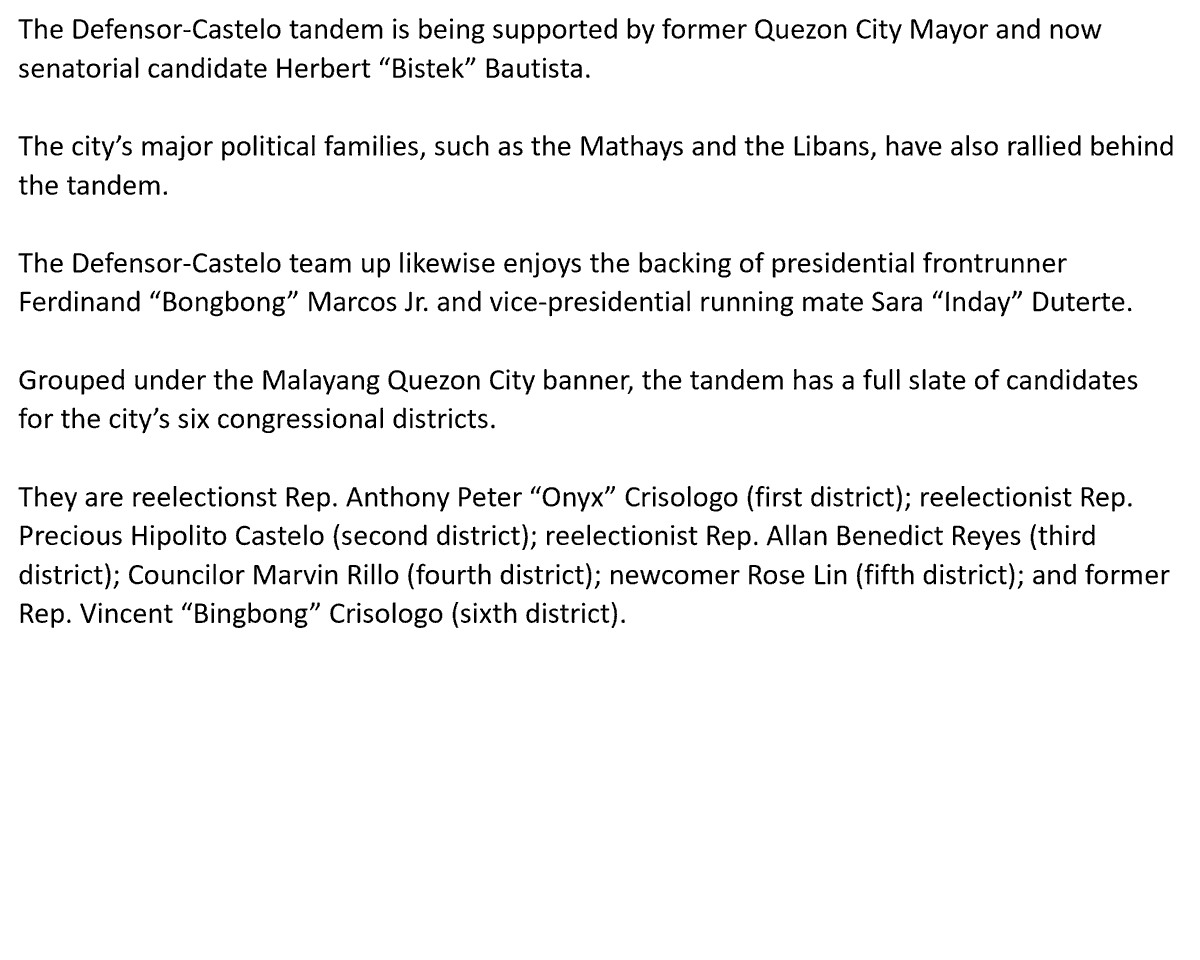 mike_defensorQC's tweet photo. Press Statement
Rep. Michael T. Defensor (Anakalusugan)

May 8, 2022

‘Don’t forfeit right to choose leaders’

‘Go out and vote,’ Defensor appeals to Filipinos

#mikedefensor
#mikedefensor2022
#4QCMayorMikeDefensor
#BabangonMuliangQC
#BBMSaraUniteam https://t.co/FlzEBn9etp