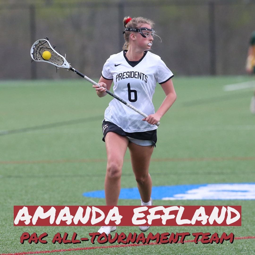 wjathletics's tweet photo. Women’s Lacrosse: Sofia Jenkins, Amanda Effland, Ella Phillips and Kaitlyn Brown joined Sam Casile on the PAC All-Tournament Team! #PrezPride #paclax 🔴⚫️ https://t.co/uZqqQ1lYaB