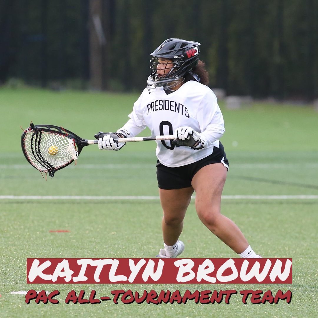 wjathletics's tweet photo. Women’s Lacrosse: Sofia Jenkins, Amanda Effland, Ella Phillips and Kaitlyn Brown joined Sam Casile on the PAC All-Tournament Team! #PrezPride #paclax 🔴⚫️ https://t.co/uZqqQ1lYaB
