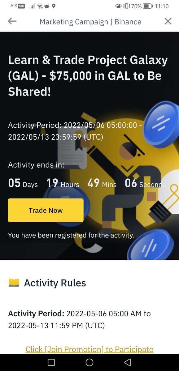 SKYOXVII's tweet photo. Learn &amp; Trade
Registry Link:https://t.co/vywe2RtDWY

#Binance #GAL https://t.co/8jpab5V37d