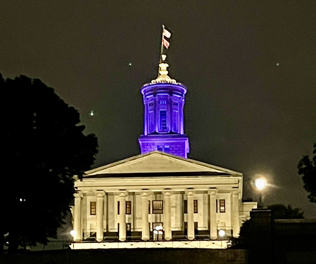 As I walked the streets of downtown Nashville, I loved the warm welcome the #Tennessee State Capitol greeted @AveloAir with tonight. We are so proud to be @Fly_Nashville’s newest airline and really appreciate you illuminating the city’s skyline in Avelo Purple! 💜