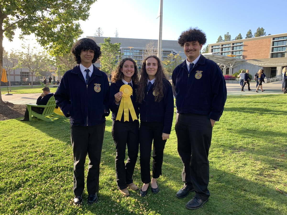 State Finals for our CDE teams took place today at Cal Poly SLO! Congratulations to our Nursery Landscape Team for placing 5th in the  State with Gabriela Torres being 8th overall, Edgar Ortiz 20th overall, Judith Correia 21st, and Francisco Bravo 26th!