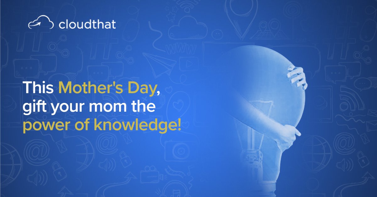 cloudthat's tweet photo. It is time to put her dreams first. 

#cloudThat #cloudcomputing #mothersday #mothersdaygiftidea #exploreyourdreams #powerofkkknowledge #knowledge #cloudcomputingcourses #cloudcomputingtraining #elearningplatform #upskillwithcloudthat #learnwithcloudthat https://t.co/FD285TV2S6