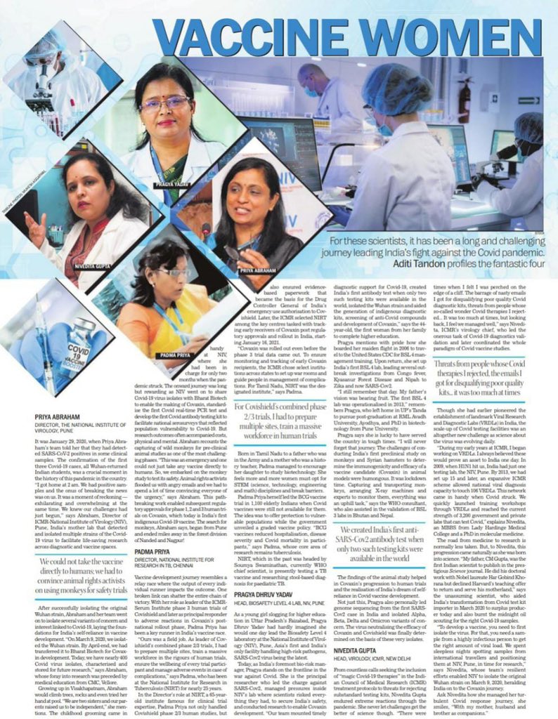 mansukhmandviya's tweet photo. Meet the Nari Shakti behind the COVID-19 Vaccine Development!

Their stories illustrate the power of hard work &amp; dedication. 

Overcoming all the difficulties, they immersed themselves completely in strengthening India's fight against #COVID19.

📰 https://t.co/YAJmJ7xuWV https://t.co/8Lu6XRph6a