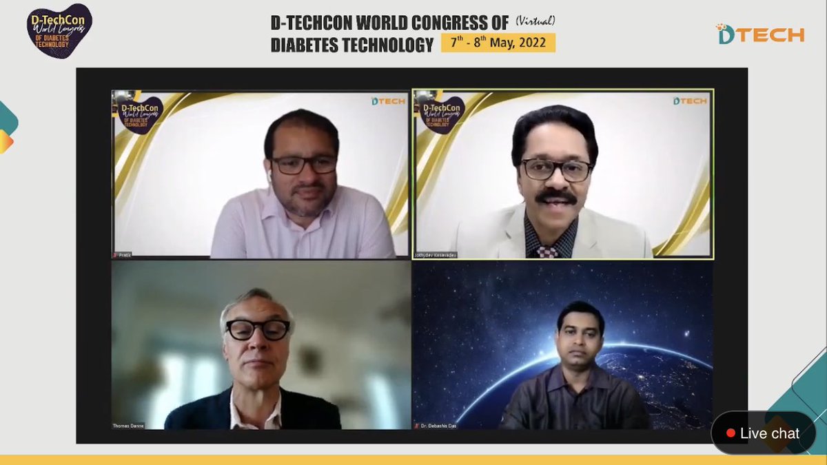 DTechCon's tweet photo. Dr. Thomas Danne Talked at DtechCon2022 about Hybrid Closed Loop in Children with Diabetes
Chaired by: Dr. Jothydev Kesavadev & Dr. Saurabh Mishra @TomDanne @jothydev @saurabhmishra @Rssdi_official
Attend Live: https://t.co/JCIjHVyr83
#Dtech #DtechCon2022 #diabetestechnology https://t.co/30Or658bWv