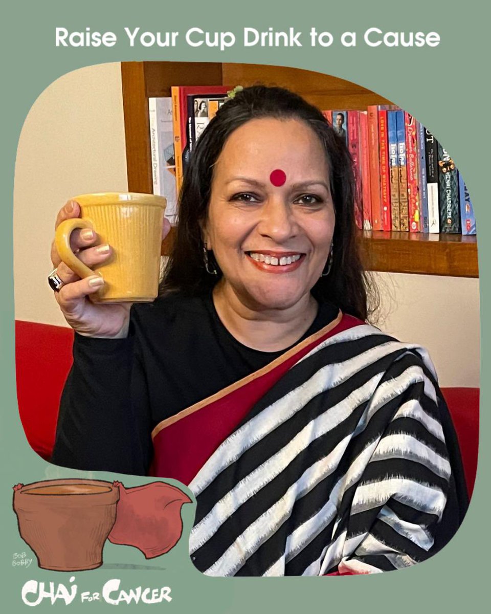 MaudgalKadam's tweet photo. Chaifie {ch-i-fy}

Self portrait when drinking tea and feeling good about making a contribution to better someone’s life. 

Kindness makes life beautiful. For all. 

#chaifie makes me happy. 
#maxfoundation #chaiforcancer 
#chaicheers https://t.co/kZf8FF7kwS