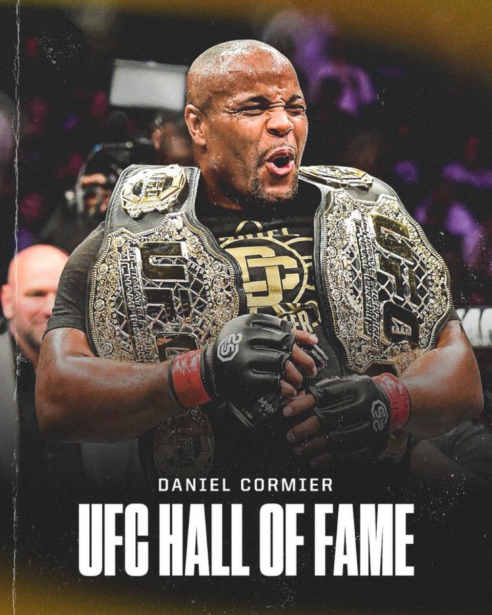 I cried @ufc hall of fame. I am at a loss for words. I’m sure my parents are smiling down on me right now. #halloffamer #justakidfromnorthsideoflafayette #louisianaboy @AKA_HQ @DeWayneZinkin @CrazyBobCook