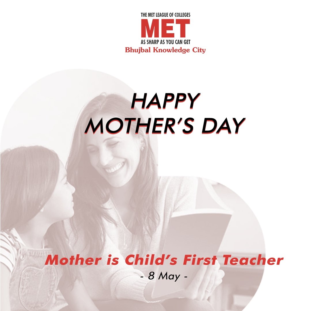 METMassMedia's tweet photo. Mumbai Educational Trust (MET) salutes all the mothers for the sacrifice, courage and unwavering support which lead children to keep progressing forward.

#BeingMETizen #LifeAtMET #MothersDay #HappyMotherDay #MotherisFirstteacher #8thMay #SocialMediaDay #Celebration #MotherHood https://t.co/lXG0RiLnhg