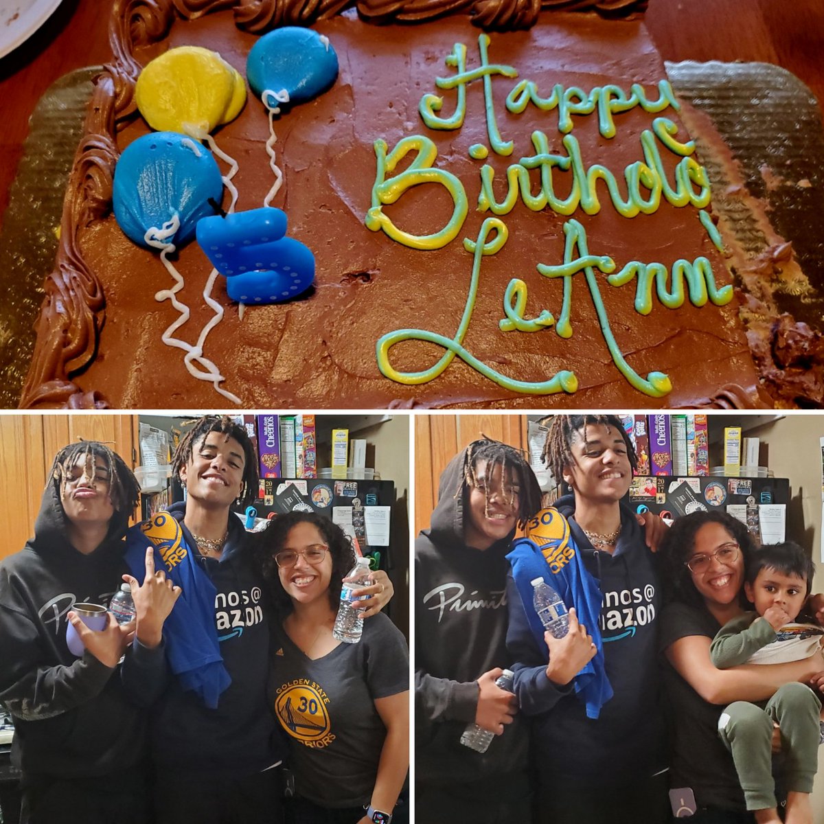 LeAnnKrzyzanow1's tweet photo. My family has been spoiling me with early bday surprises. Tonight a pizza & Warriors Watch Party. And, birthday cake two days early... 😂 oh well!
The best part was finally spending time with some of my nieces & nephews. And a million hugs from the littlest one. #BdayFun https://t.co/lAcglm9qlX